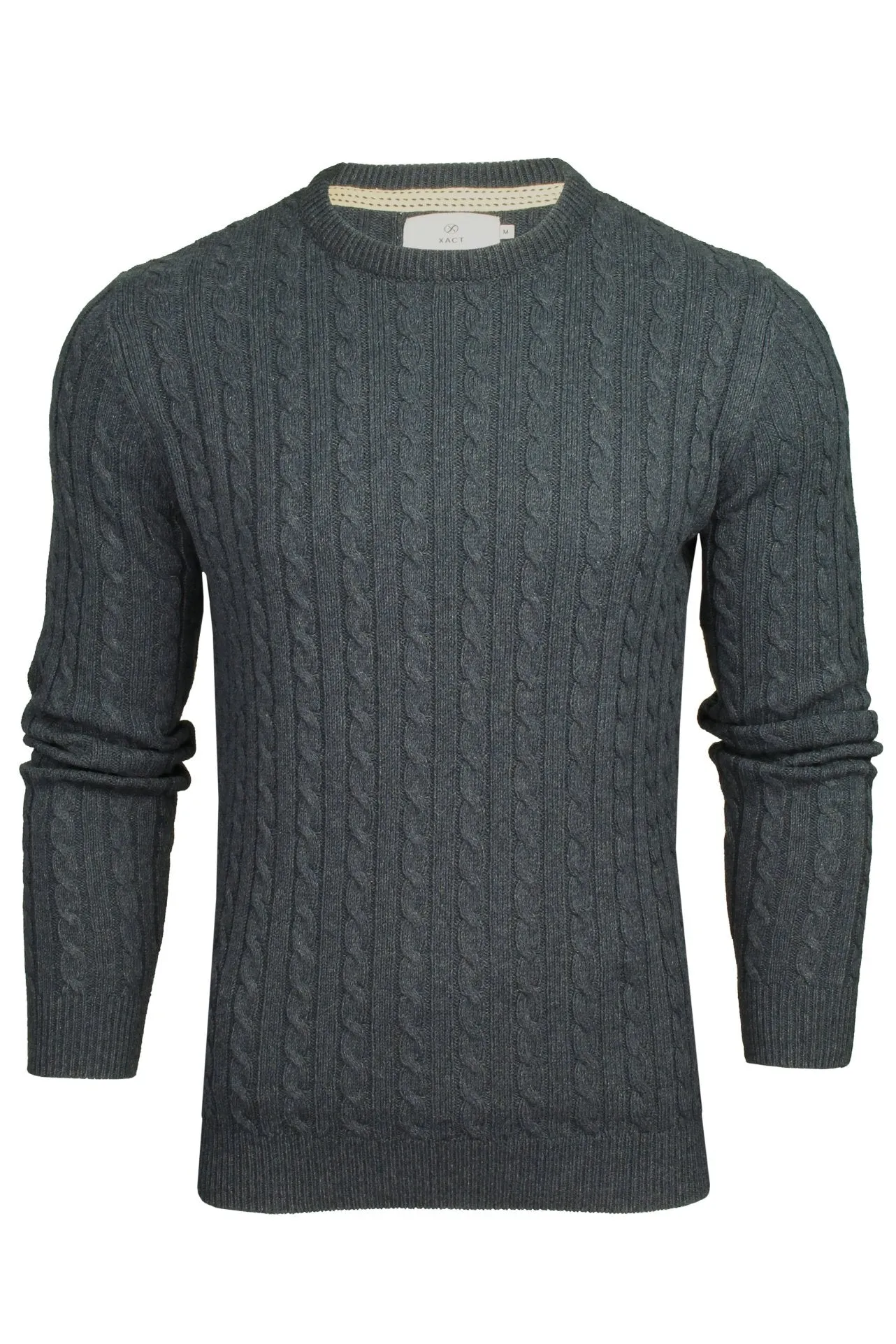 Xact Men's Sustainable Cotton Rich Cable Knit Jumper