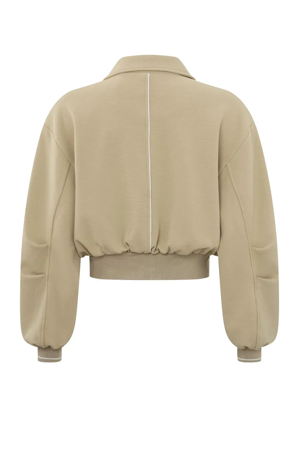 Yaya Jersey Structured Cropped Jacket