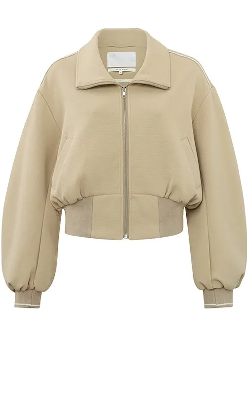 Yaya Jersey Structured Cropped Jacket