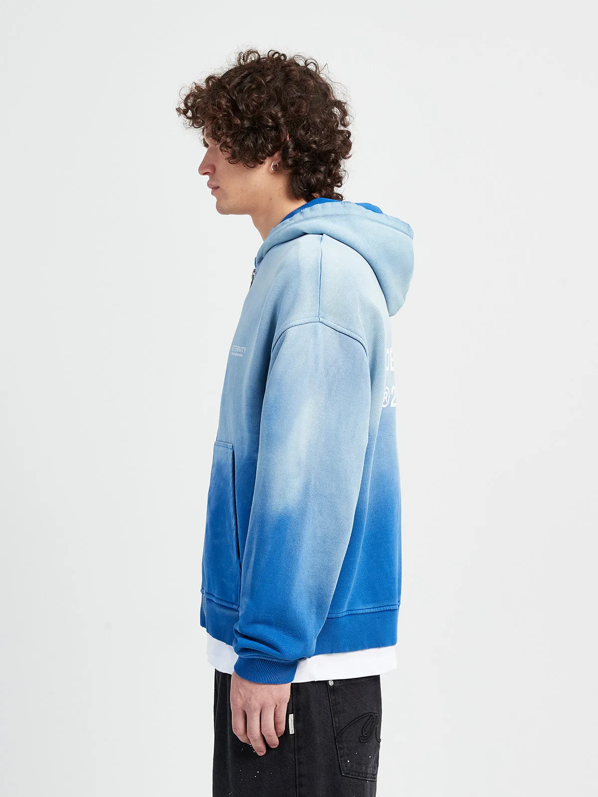 ZIP-HOODIE CREATIVE DEPT - FADED BLUE