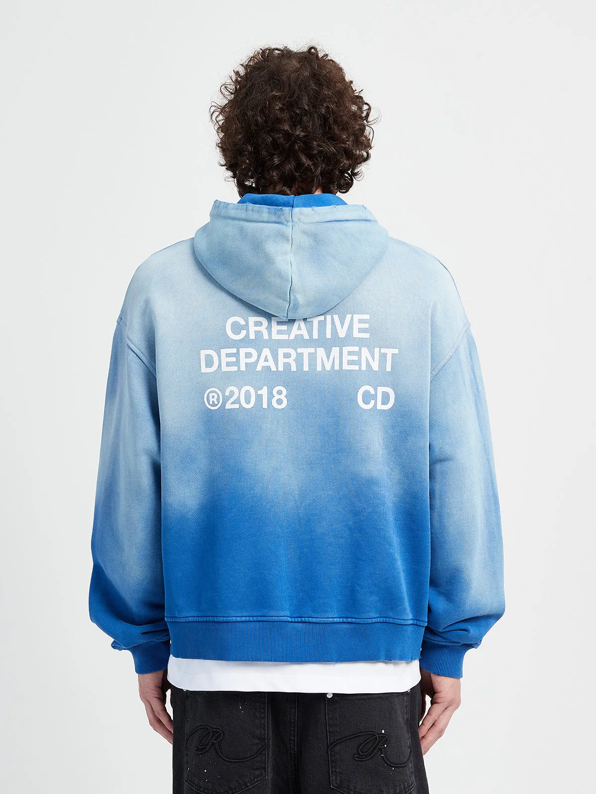 ZIP-HOODIE CREATIVE DEPT - FADED BLUE