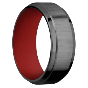 Zirconium with Crosssatinblack , Polish Finish and USMC Red