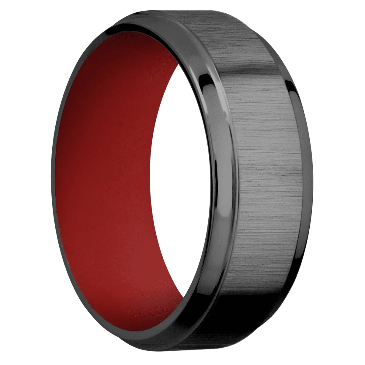 Zirconium with Crosssatinblack , Polish Finish and USMC Red